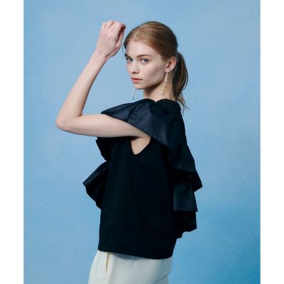 LOULOU WILLOUGHBY♡フリルトップス LOULOU WILLOUGHBY】レースフリルニットプルオーバー|allureville