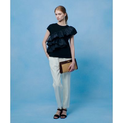 LOULOU WILLOUGHBY♡フリルトップス LOULOU WILLOUGHBY】スパイラルフリルTシャツ
