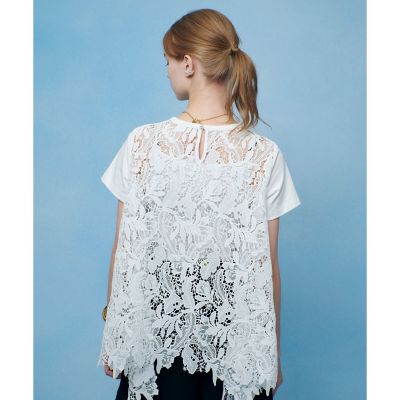 レースドッキングロングTシャツ | allureville (Women)/アルアバイル