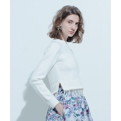 ＜allureville (Women)＞【ＬＯＵＬＯＵ　ＷＩＬＬＯＵＧＨＢＹ】フェイクパールフリンジフェザープルオーバー