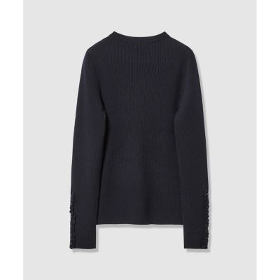 LOULOU WILLOUGHBY】フリルスリットプルオーバー