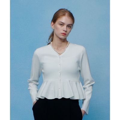 LOULOU WILLOUGHBY】レースレイヤーペプラム