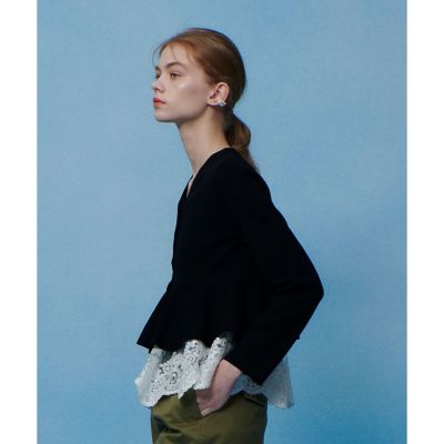 極美品♡LOULOU WILLOUGHBY ペプラムカーディガン 黒　金ボタン LOULOU WILLOUGHBY】ペプラムカーディガン 【公式通販】