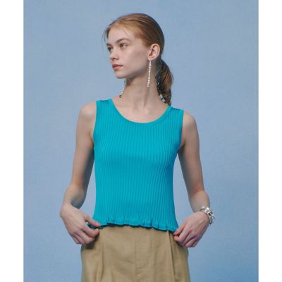 ＜allureville (Women)＞【ＬＯＵＬＯＵ　ＷＩＬＬＯＵＧＨＢＹ】ワイドリブヘムフリルタンク