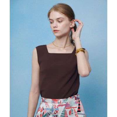 LOULOU WILLOUGHBY】スクエアタンクトップ