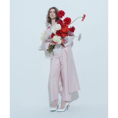 LOULOU WILLOUGHBY】シルクウールツイルロングコート