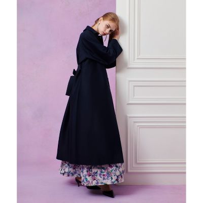 LOULOU WILLOUGHBY】シルクウールツイルロングコート