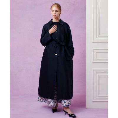 LOULOU WILLOUGHBY】シルクウールツイルロングコート