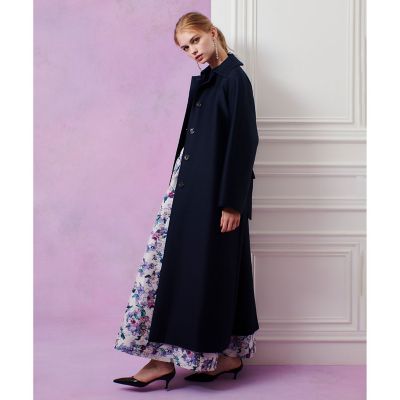 LOULOU WILLOUGHBY】シルクウールツイルロングコート