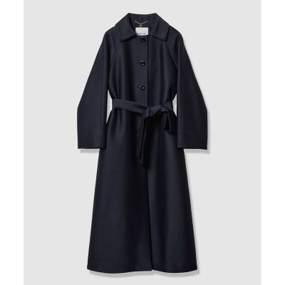 LOULOU WILLOUGHBY ネイビー ロングコート LOULOU WILLOUGHBY】シルクウールツイルロングコート