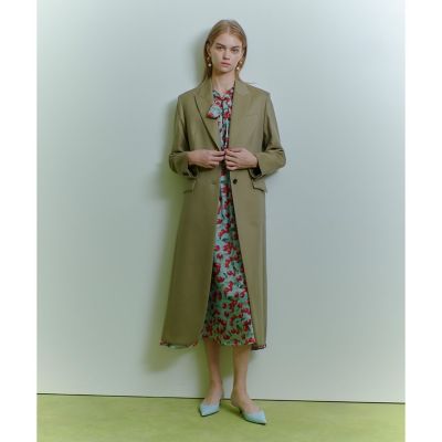 ＜allureville (Women)＞【ＬＯＵＬＯＵ　ＷＩＬＬＯＵＧＨＢＹ】レーヨンブレンドツイルチェスターコート