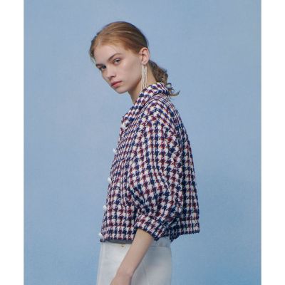 LOULOU WILLOUGHBY】トリコロールツイードブルゾン