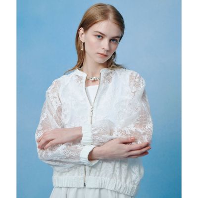 ＜allureville (Women)＞【ＬＯＵＬＯＵ　ＷＩＬＬＯＵＧＨＢＹ】オーガンレースブルゾン