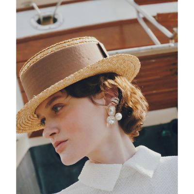 LOULOU WILLOUGHBY】ワイドリボンカンカン帽