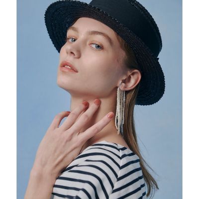 LOULOU WILLOUGHBY】ワイドリボンカンカン帽