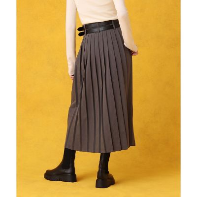 ダブルベルトスリットプリーツスカート | allureville (Women