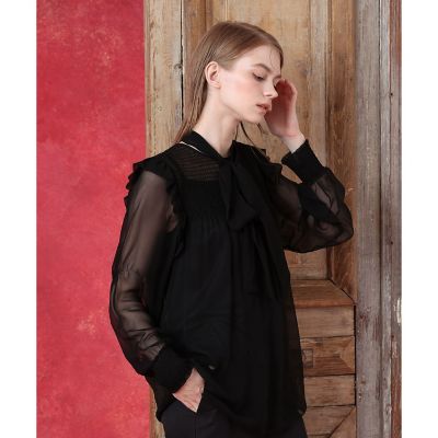 シルクシフォンシャーリングブラウス | allureville (Women