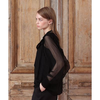 シルクシフォンシャーリングブラウス | allureville (Women 