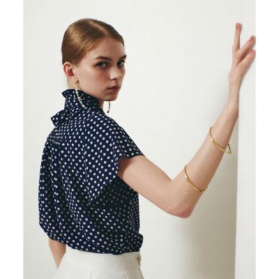 LOULOU WILLOUGHBY】デシンドットフレアスリーブ