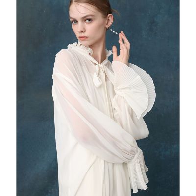 プリーツディテールシフォンワンピース | allureville (Women