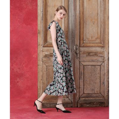 デシンフラワープリントワンピース | allureville (Women