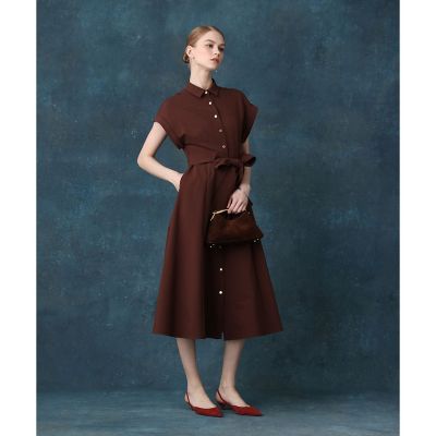 サッカーウエストリボンシャツワンピース | allureville (Women