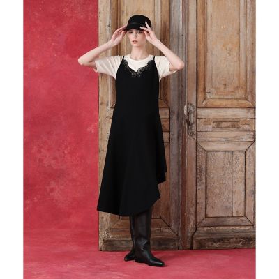 レースドッキングウールキャミワンピース | allureville (Women
