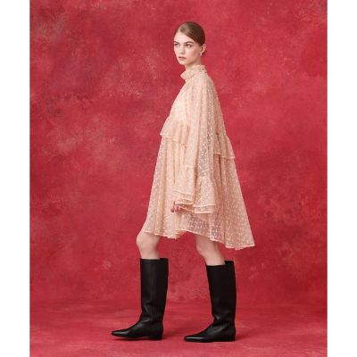 チュールレースラッフルミニワンピース | allureville (Women