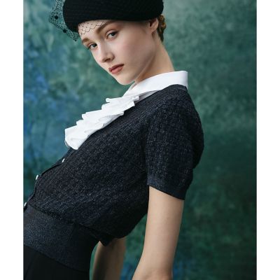 シアーチェックプルオーバーカーディガン | allureville (Women