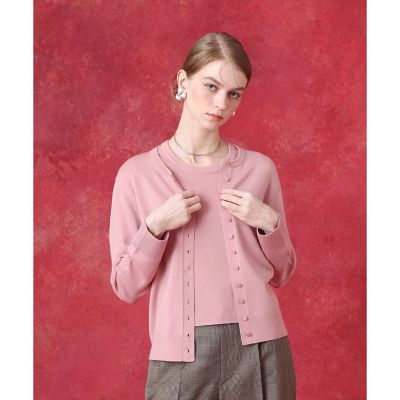 エブールebure2025年製 スーパーファインウール カーディガン スーパーファインメリノカーディガン | allureville (Women
