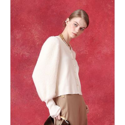WEB限定 ファースリーブカーディガン | allureville (Women
