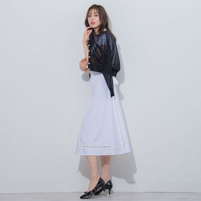 パールボタンギンガムワンピース≪手洗い可能≫