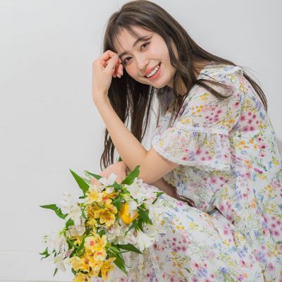 フラワープリントシフォンワンピース≪手洗い可能≫