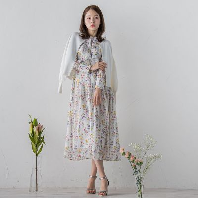 フラワーシアーワンピース≪洗濯機で洗える≫ | QUEENS COURT