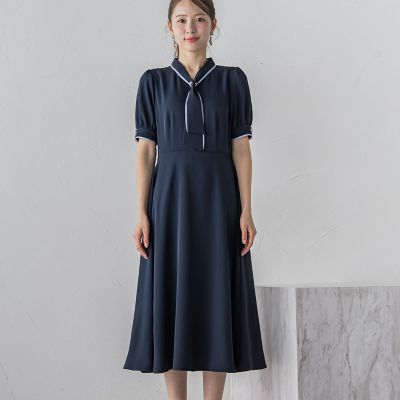 配色ボウタイワンピース | QUEENS COURT（Women）/クイーンズ