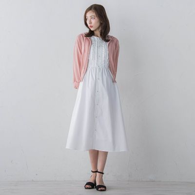 フロントフリルノースリワンピ≪手洗い可能≫ | QUEENS COURT（Women