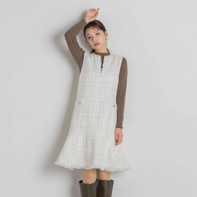 【SALE】QUEENS COURT（Women）/クイーンズコート ツィードジャンドレ 21ホワイトケイ ワンピース・ドレス【三越伊勢丹/公式】