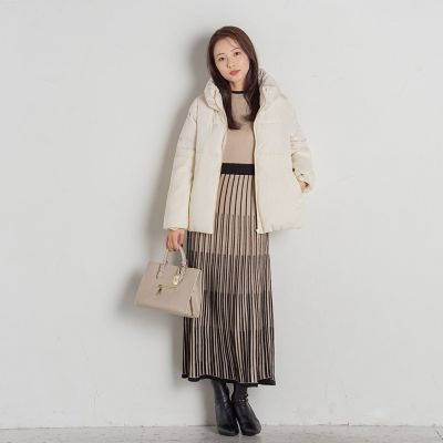 新色追加】ストライプジャガードニットワンピース≪手洗い可能