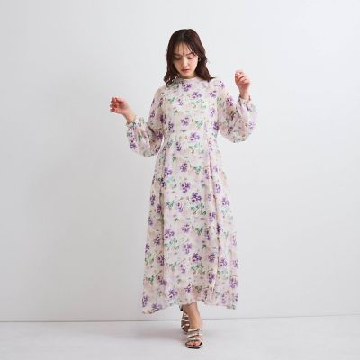 フラワーシアーワンピース≪洗濯機で洗える≫