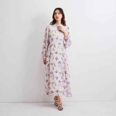 フラワーシアーワンピース≪洗濯機で洗える≫