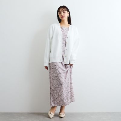 ヴィンテージフラワードレープワンピース≪手洗い可能≫