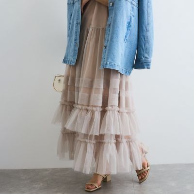 チュールフリルワンピースアンサンブル≪手洗い可能≫