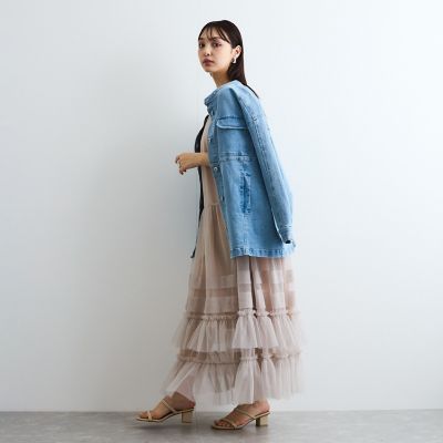 チュールフリルワンピースアンサンブル≪手洗い可能≫