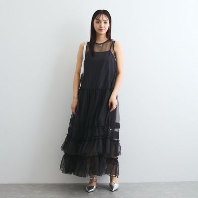 チュールフリルワンピースアンサンブル≪手洗い可能≫