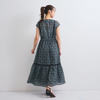 ローンフラワーレースワンピース≪手洗い可能≫