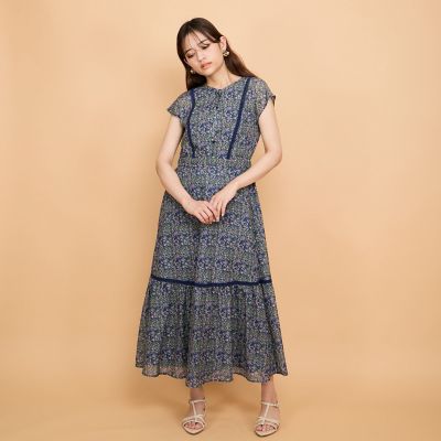 ローンフラワーレースワンピース≪手洗い可能≫