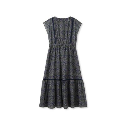 ISABEL MARANT ワンピース グレーx黒x白系(総柄) 2305224O0022 ローンフラワーレースワンピース≪手洗い可能≫ | QUEENS COURT