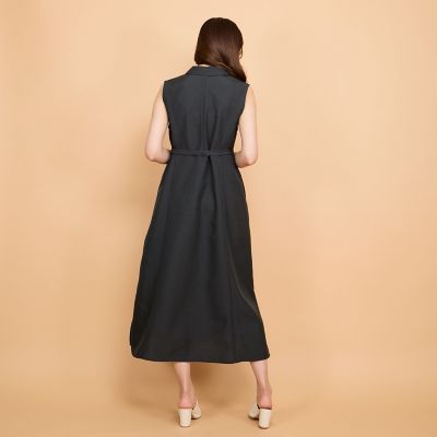 リネンライクシャンブレージレワンピース≪手洗い可能≫