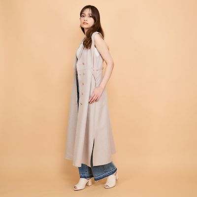 リネンライクシャンブレージレワンピース≪手洗い可能≫