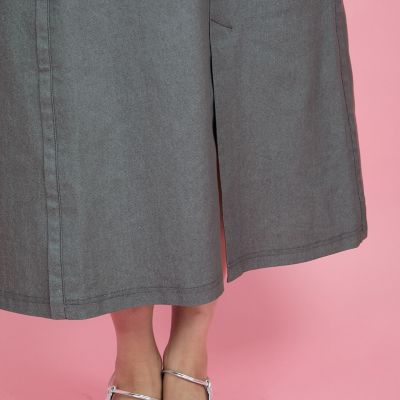 デニムライクリボンワンピース≪手洗い可能≫
